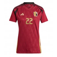 Fotbalové Dres Belgie Jeremy Doku #22 Dámské Domácí ME 2024 Krátký Rukáv